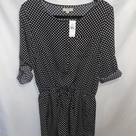 LOFT Romper NWT Black with white Size 6 - Picture 5 of 5